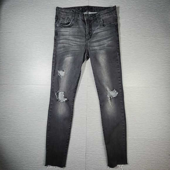 STS Blue Denim - STS Blue Emma Ankle Skinny Black Distressed Jeans Womens Size 26